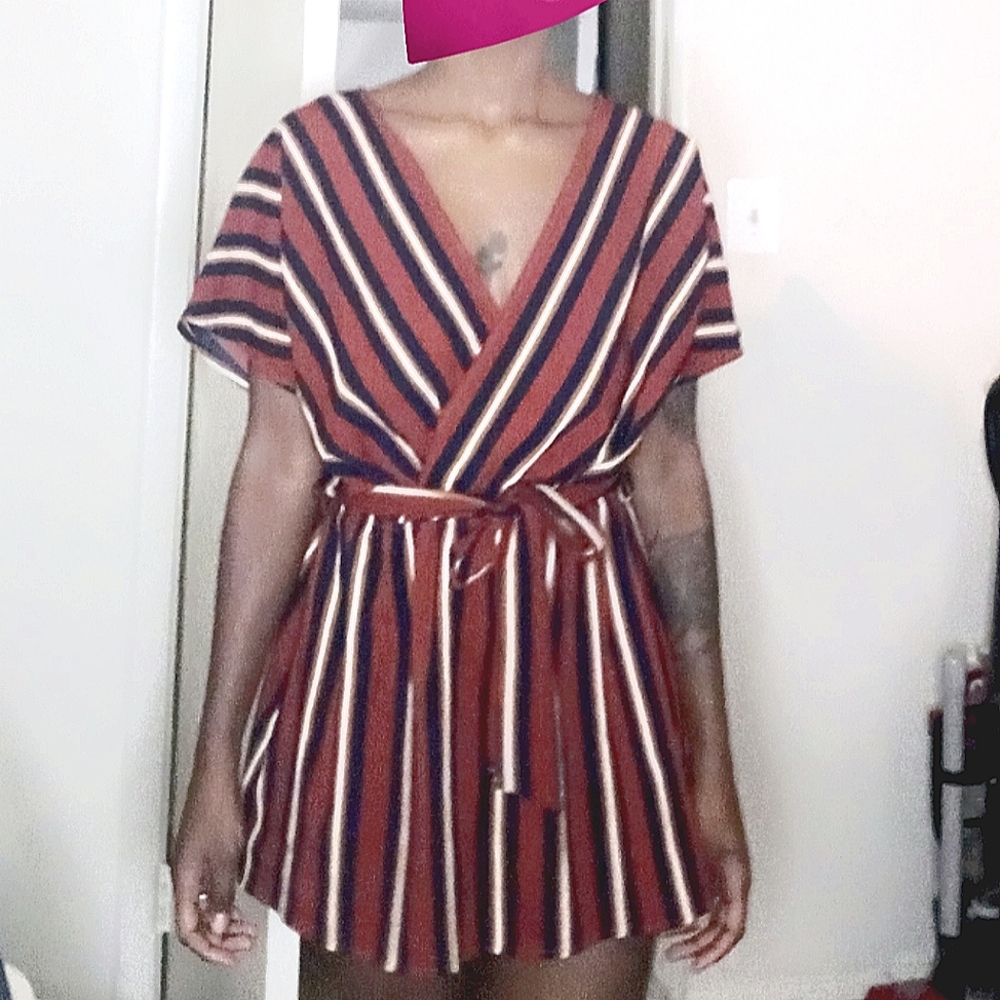 Striped high dress or shirt